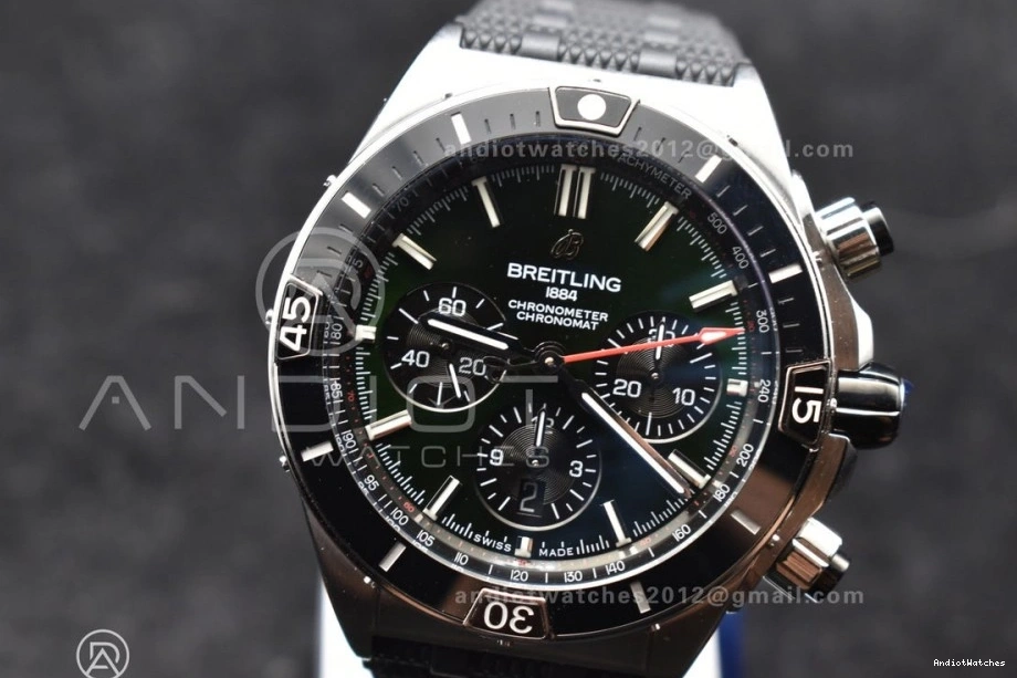 Robber 1:1 On Chronomat SS Edition Colorful 536 44mm A BLSF Best B01 Dial Bracelet Green 0916
